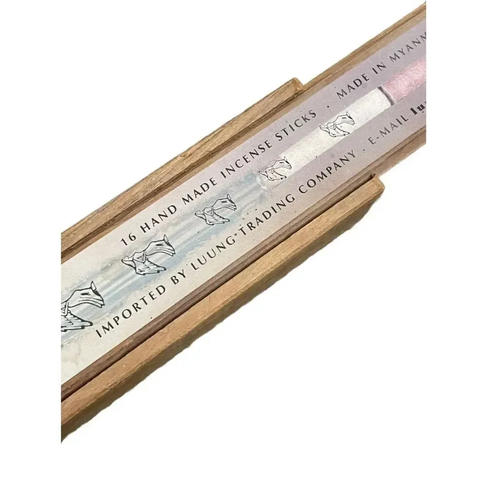 Pier 1 Box of 13 Handmade Incense in Keepsake Wooden Box - Made in Myanmar